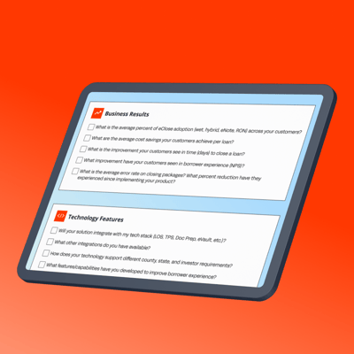25 Questions to ask your eClosing Provider
