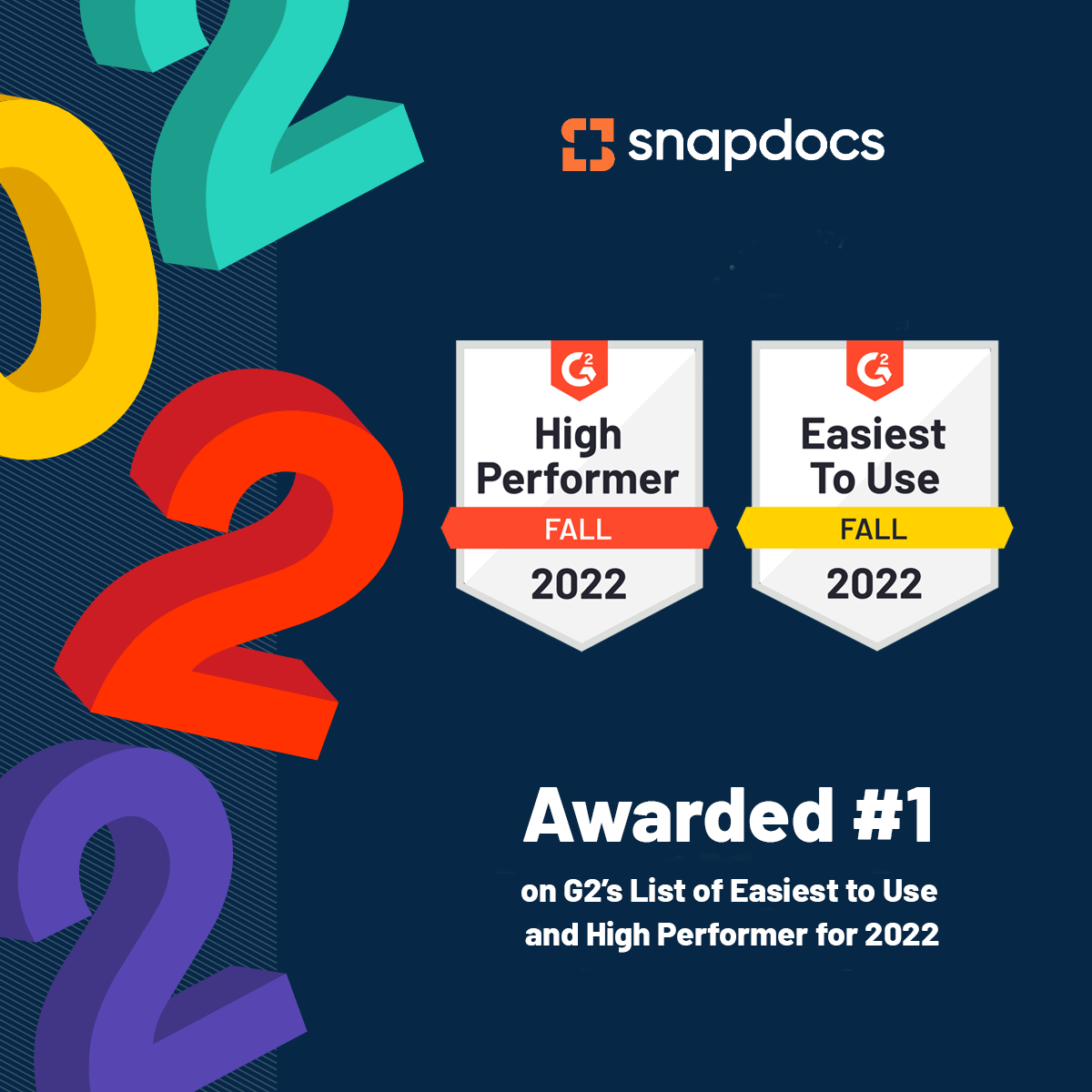 Snapdocs Ranked #1 Easiest to Use Digital Mortgage Closing Platform in New G2 Report
