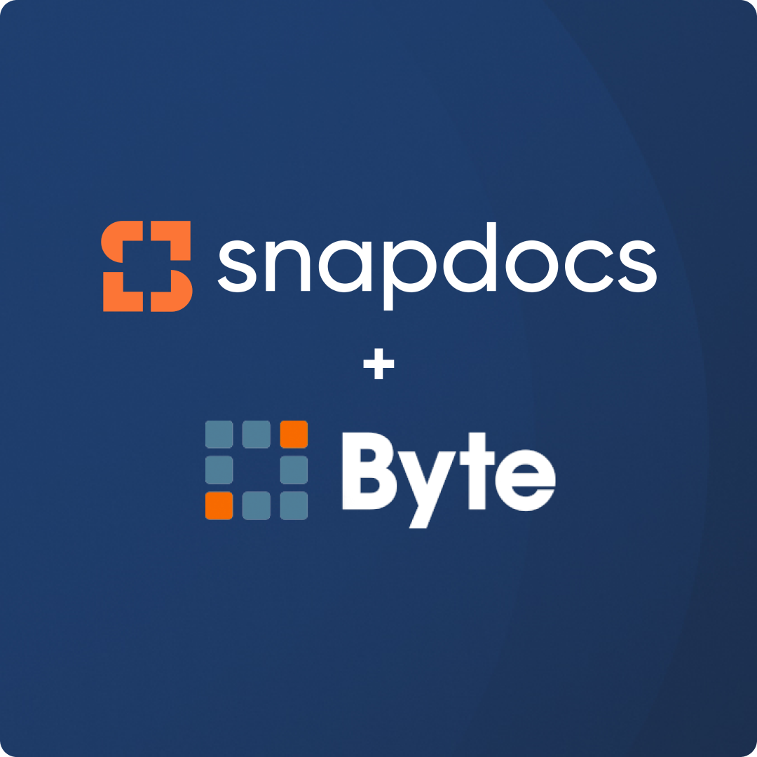 Snapdocs & Byte Integration Press Release