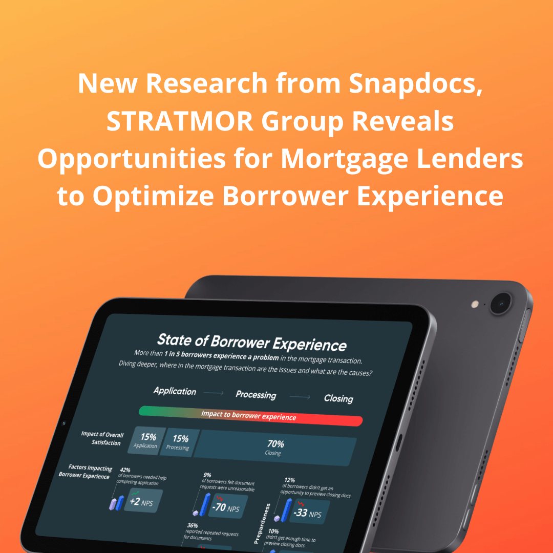 Snapdocs Press Release: 2022 State of Borrower Experience Report with STRATMOR Group