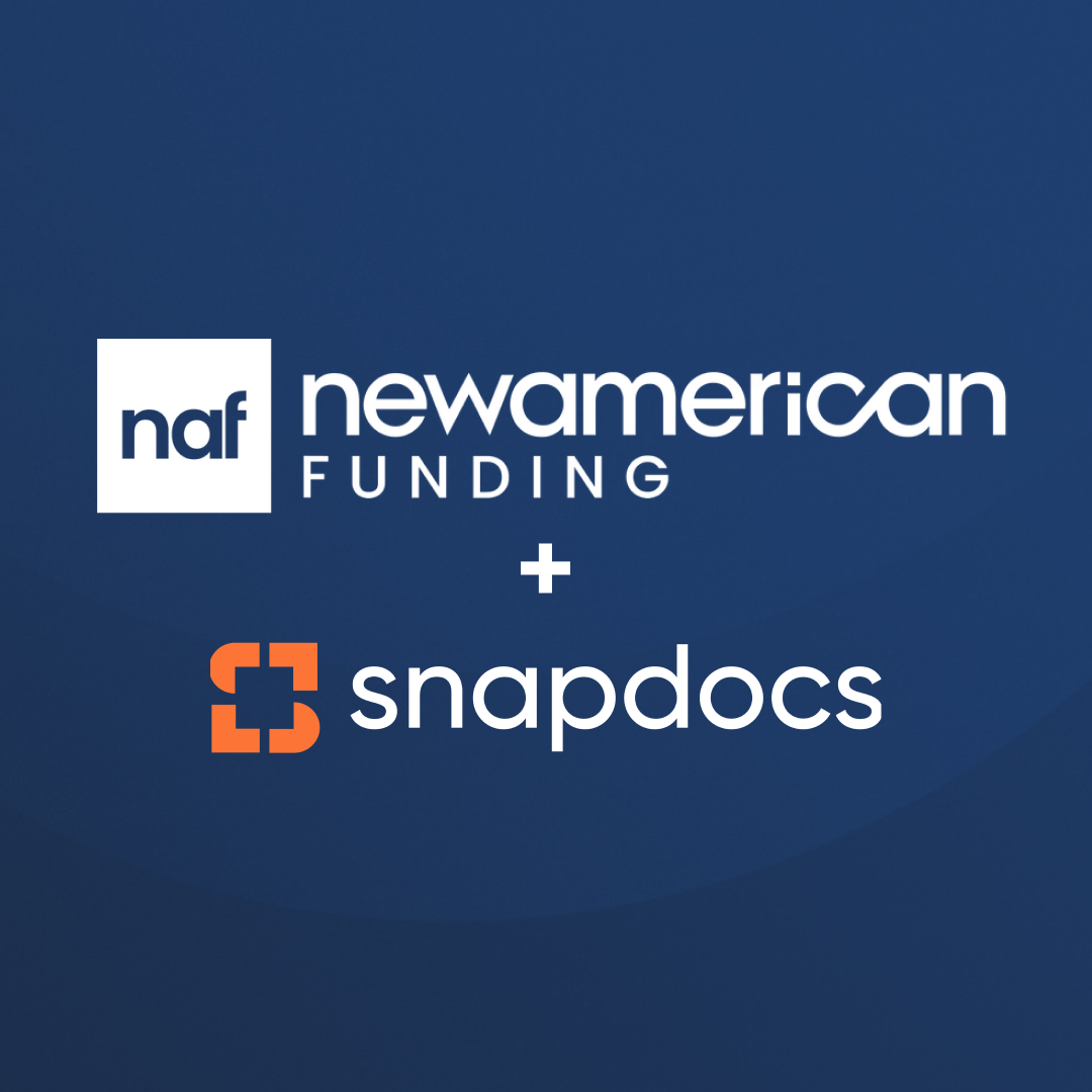 Snapdocs, the mortgage industry’s leading digital closing provider, announced that New American Funding (NAF) has selected its eClosing platform to accelerate digital closing adoption and deliver a streamlined experience to borrowers and the loan officers who serve them.