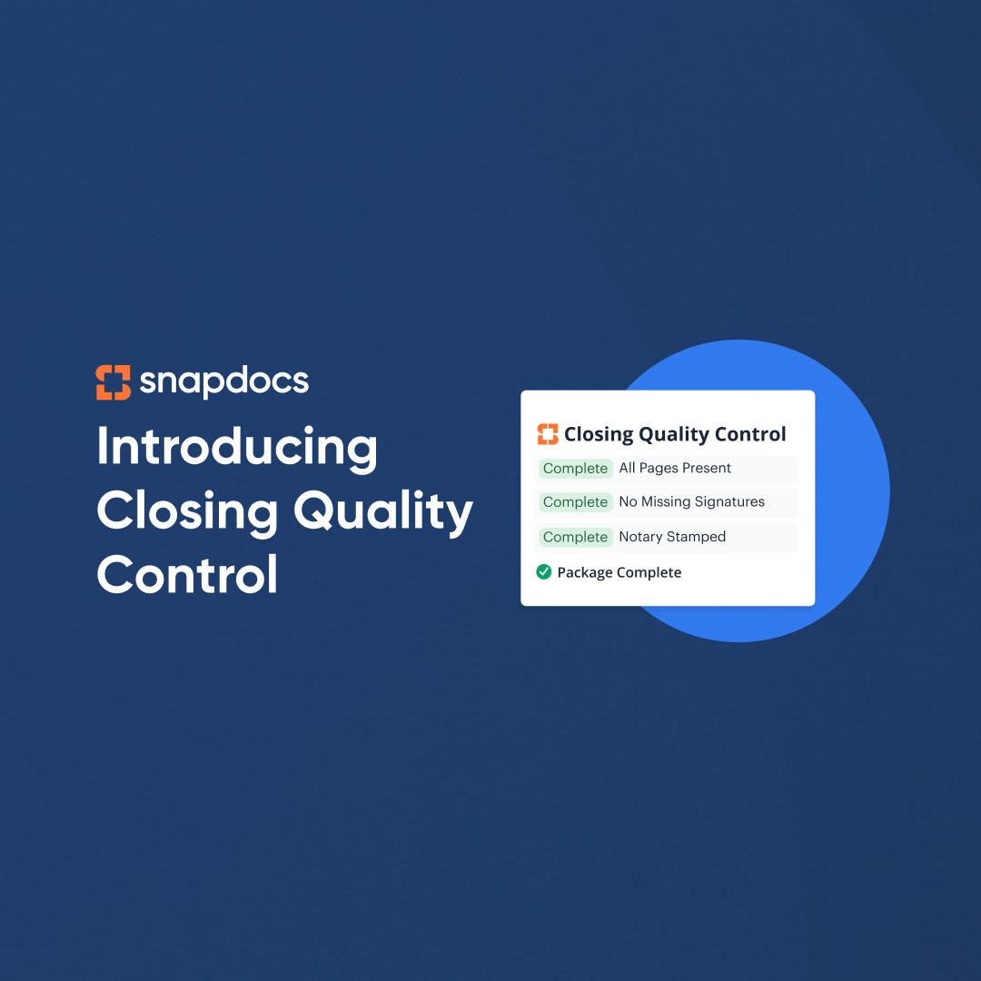 Snapdocs Closing Quality Control (CQC)