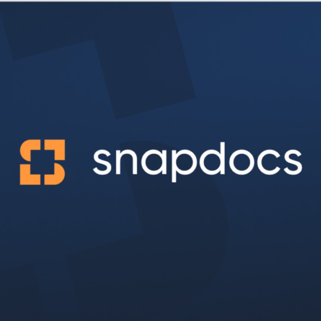 Snapdocs logo on navy background